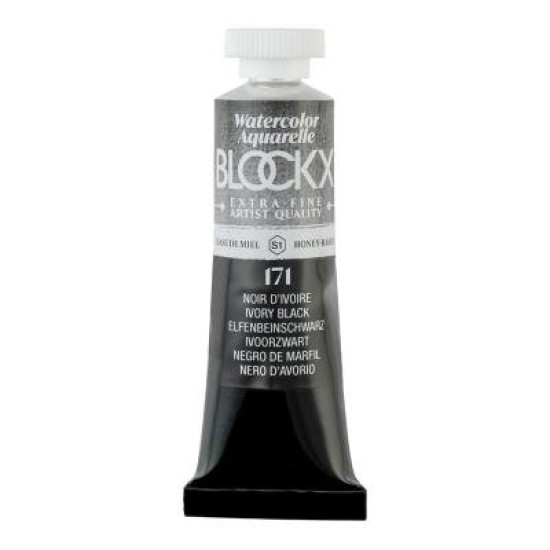 BLOCKX Watercolour Tube 15ml S1 171 Ivory Black