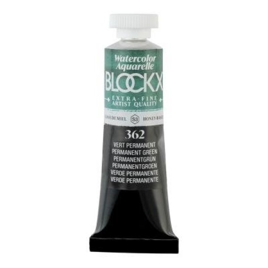 BLOCKX Watercolour Tube 15ml S3 362 Permanent Green