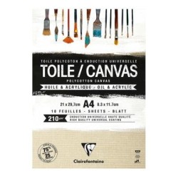 Polycotton Canvas Pad Natural A4 210g 10sh Polycotton Canvas Pad Natural A4 210g 10sh