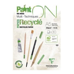 PaintON Recycled Paper Pad White A5 30sh PaintON Recycled Paper Pad White A5 30sh