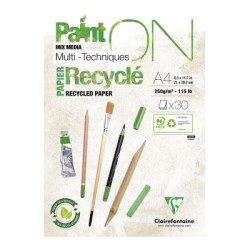 PaintON Recycled Paper Pad White A4 30sh PaintON Recycled Paper Pad White A4 30sh