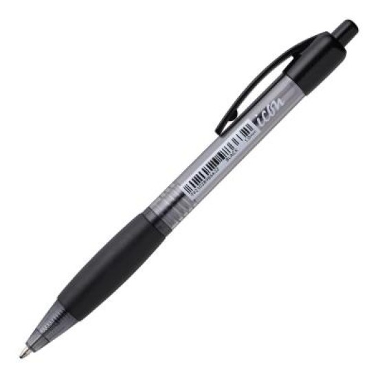 Okin Ballpoint Retractable Pen with Grip Black