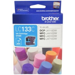 Brother ink cartridge lc133c cyan inkjet 600 pages high yield