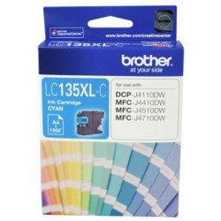 Brother ink cartridge lc135xlc cyan inkjet 1200 pages super high yield