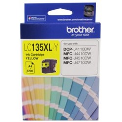 Brother ink cartridge lc135xly yellow inkjet 1200 pages super high yield