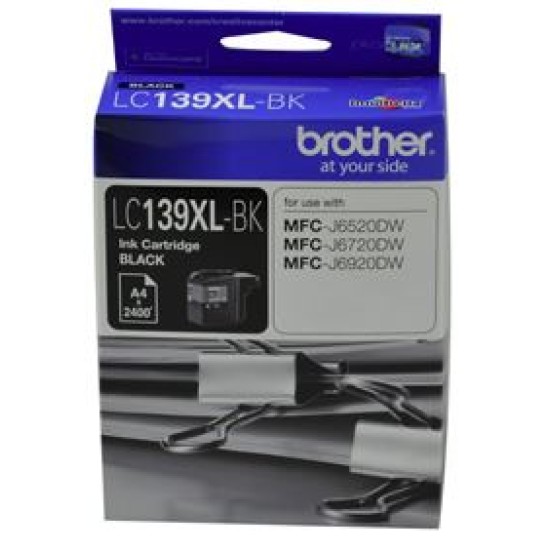 Brother ink cartridge lc139xlbk black inkjet 2400 pages high yield