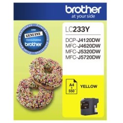 Brother ink cartridge lc233y yellow inkjet 500 pages