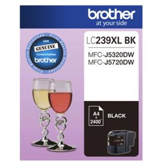 Brother ink cartridge lc239xlbk black inkjet 2400 pages super high yield