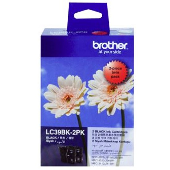 Brother LC39 Black Twin Pack