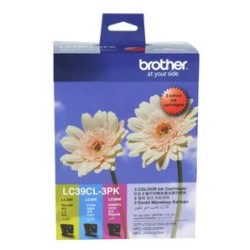 Brother ink cartridge lc39cl3pk cyan/magenta/yellow inkjet 260 pages 3/ pack oem