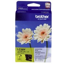 Brother ink cartridge lc39y yellow inkjet 260 pages 1 / page oem