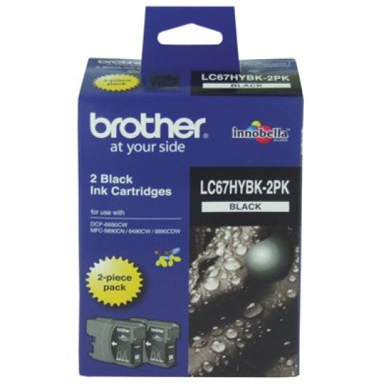 Brother LC67 Black Twin Pack