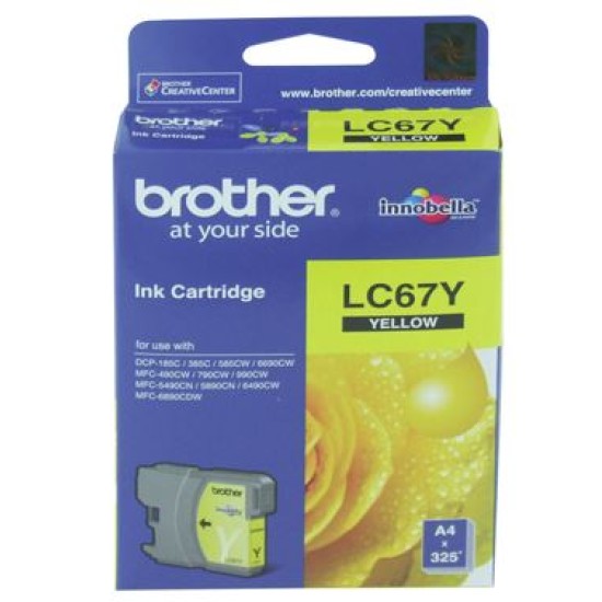 Brother lc67y ink cartridge yellow
