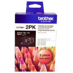 Brother lc73bk2pk 2x ink cartridges black