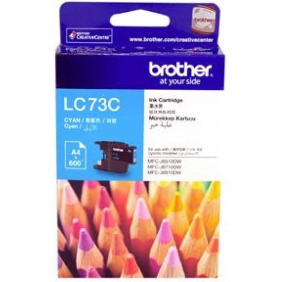 Brother ink cartridge lc73c cyaninkjet 600 pages