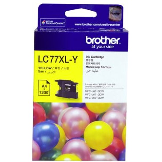 Brother LC77XL Yellow Ink Cart
