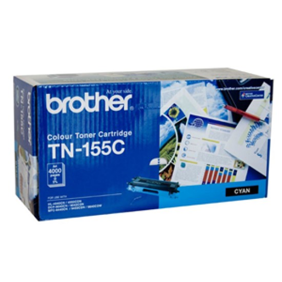 Brother toner tn155c high yield cyan (4000 pages)