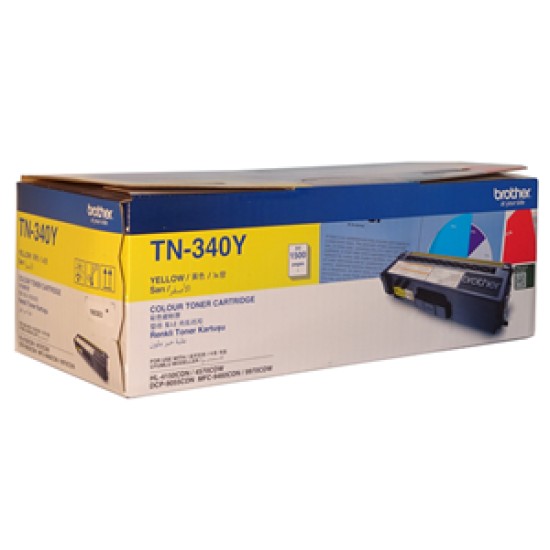 Brother toner tn340y yellow (1500 pages)