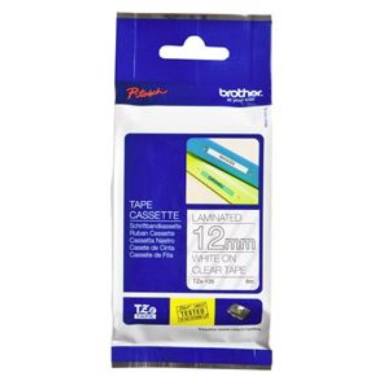 Brother TZe135 Labelling WHITE ON CLEAR TAPE