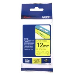 BROTHER TAPE PTOUCH TZE631 12MM BLACK ON YELLOW 8M