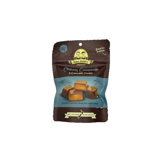 POTTER BROTHERS CHOCOLATE CHEWY CARAMELS 130g handmade in NZ