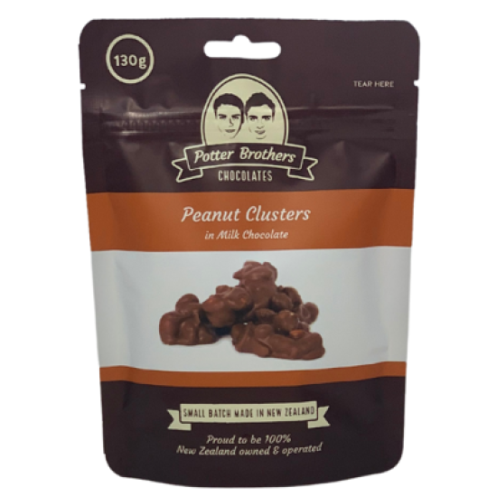 POTTER BROTHERS CHOCOLATE PEANUTS 130g handmade in NZ