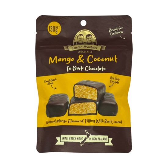 POTTER BROTHERS CHOCOLATE White Chocolate Coconut Raspberry