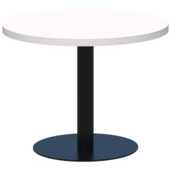 Classic Coffee Table Round 450mm diameter Snow/Black. Heavy duty base. 15 Yr Warranty. Classic Coffee Table Round 450mm diameter Snow/Black. Heavy duty base. 15 Yr Warranty.