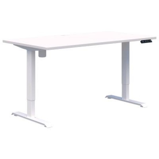 Duo II Electric Height Adjust Desk Single 1500 x 700mm Snow/White