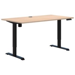Duo II Electric Height Adjust Desk Single 1200 x 700mm Refined Oak/Black Duo II Electric Height Adjust Desk Single 1200 x 700mm Refined Oak/Black