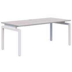 Balance Fixed Height Desk Single 1500 x 800mm Silver Strata/White. 15 Yr Warranty Balance Fixed Height Desk Single 1500 x 800mm Silver Strata/White. 15 Yr Warranty