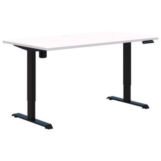 Duo II Electric Height Adjust Desk Single 1500 x 800mm Snow/Black
