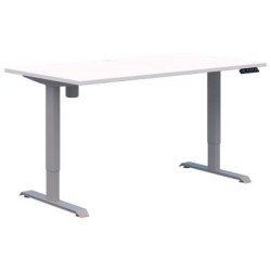 Duo II Electric Height Adjust Desk Single 1500 x 800mm Snow/Silver Duo II Electric Height Adjust Desk Single 1500 x 800mm Snow/Silver