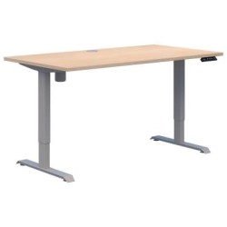 Duo II Electric Height Adjust Desk Single 1200 x 700mm Refined Oak/Silver Duo II Electric Height Adjust Desk Single 1200 x 700mm Refined Oak/Silver