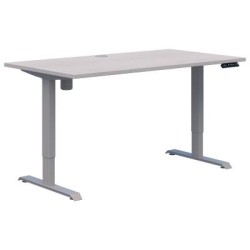 Duo II Electric Height Adjust Desk Single 1500 x 800mm Silver Strata/Silver Duo II Electric Height Adjust Desk Single 1500 x 800mm Silver Strata/Silver