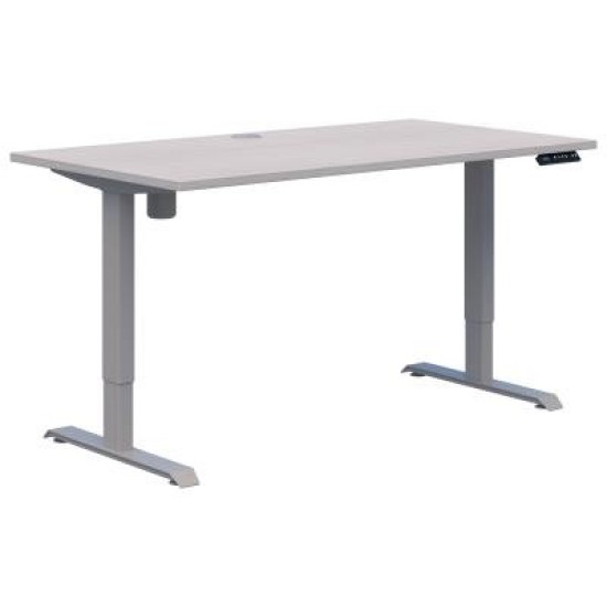 Duo II Electric Height Adjust Desk Single 1500 x 800mm Silver Strata/Silver