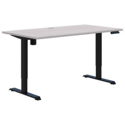 Duo II Electric Height Adjust Desk Single 1200 x 700mm Silver Strata/Black Duo II Electric Height Adjust Desk Single 1200 x 700mm Silver Strata/Black