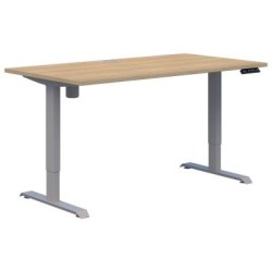 Duo II Electric Height Adjust Desk Single 1200 x 700mm Classic Oak/Silver Duo II Electric Height Adjust Desk Single 1200 x 700mm Classic Oak/Silver