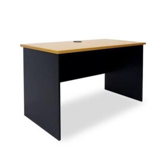 Delta 1200 Straight Desk Beech/Charcoal