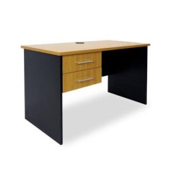 Delta 1200 Straight Desk with Drawers Beech/Charcoal Delta 1200 Straight Desk with Drawers Beech/Charcoal