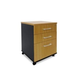 Delta 2-Drawer and File Mobile Storage Unit Beech/Charcoal Delta 2-Drawer and File Mobile Storage Unit Beech/Charcoal
