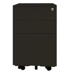 Milano 390 2-Drawer and File Mobile Storage Unit Matt Black