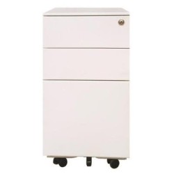 Milano 300 Slimline 2-Drawer and File Mobile Storage Unit Matt White