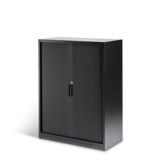 Milano 900w x 1020h Storage Tambour Matt Black