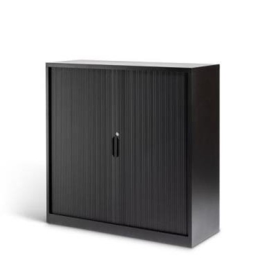 Milano 900w x 1200h Storage Tambour Matt Black