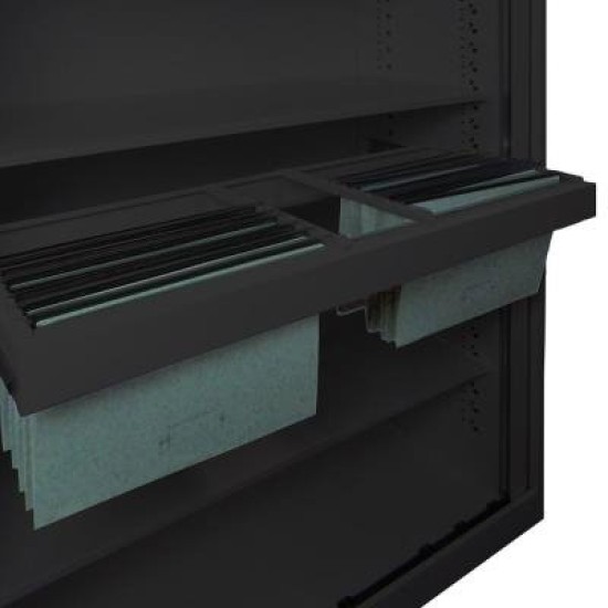 Milano 1200 Tambour Roll-Out Suspension File Rack Matt Black