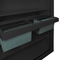 Milano 900 Tambour Roll-Out Suspension File Rack Matt Black Milano 900 Tambour Roll-Out Suspension File Rack Matt Black