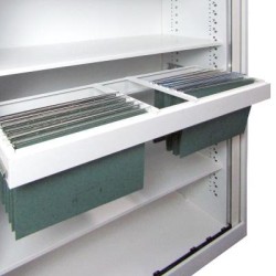 Milano 900 Tambour Roll-Out Suspension File Rack Matt White Milano 900 Tambour Roll-Out Suspension File Rack Matt White