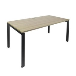 Novah Straight Desk – Black / Autumn Oak 1200w x 600d