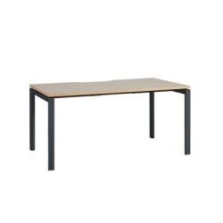 Novah Straight Desk – Black / Autumn Oak 1800w x 800d
